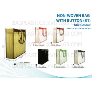 Wholesale recycle hand bag non woven bag, Custom colorful tote shopping non