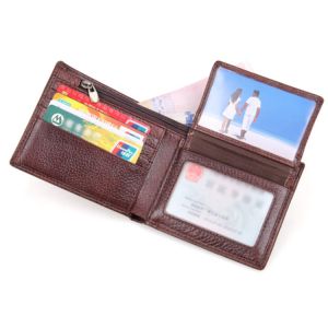 Crazy Horse Genuine Leather Short Man's Wallet for Customization and Multiple