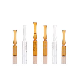 clear amber borosilicate glass ampoule medical cosmetic use