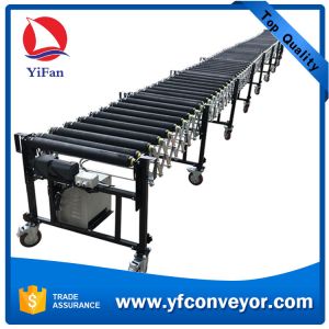 China Flexible Extendable Rubbered Roller Conveyor on sale