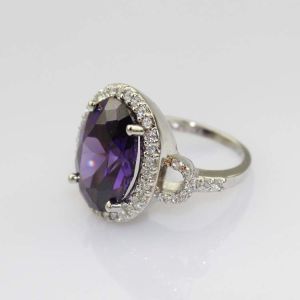 Buy cheap 925 Silver 11mmx15mm Oval Champagne Citrine Ring Gemstone Jewelelry (R0090) from wholesalers