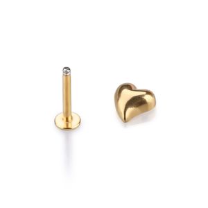 New arrival korea style labret ring heart shaped lip ring with cheap price