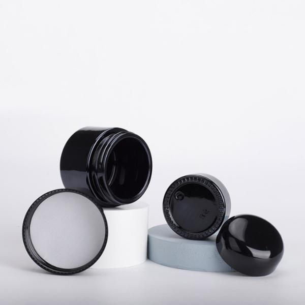 20g 30g 50g Black Eye Cream Jar With Lid Cosmetic Package Container Glass Cream
