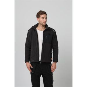 Buy cheap Winter Microfleece Jacket Mens , Black cold weather work paka from wholesalers