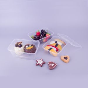 Buy cheap Clear Hinged 1000ml Disposable Plastic Food Tray from wholesalers