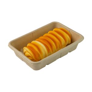China Unbleached Leak Proof Sugarcane Bagasse Food Container Disposable Compostable on sale