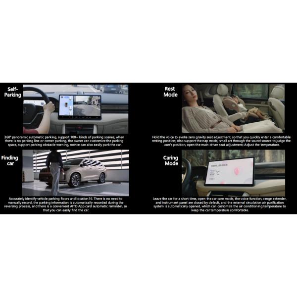 2024 AITO 1.5T M7 Single Motors Comfort Electric Car Chinese Energy Vehicle with Front 6 Rear 6 Radar and Affordable Cost