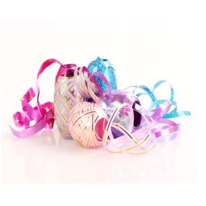 Buy cheap Colorful And Fashionable Indoor Decoration Christmas Ribbon Egg with PP gold line from wholesalers