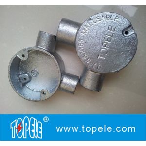 Three Way BS4568 / Malleable Iron Pipe Fitting Angle Circular Junction Box