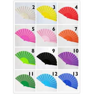 Japanese Small Plastic Foldable Hand Fans open 43cm For Wedding Favor