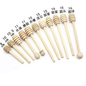 Buy cheap Hotel Restaurant Home Wooden Honey Dipper Drizzler Stirring Stick Spoon Rod product