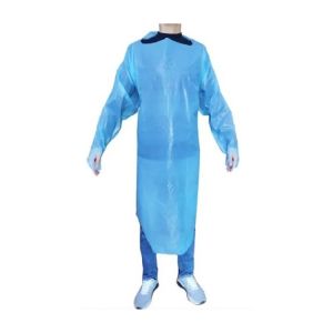 Buy cheap Disposable Lab Coat CPE Aprons 10 count 40x46 with Long Sleeve & Thumb Hole Unisex Liquid-Proof from wholesalers
