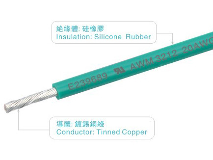 UL3212 600V 150C 10-26AWG Silicone rubber wires FT2 for home appliance,lighting,heater,industrial power