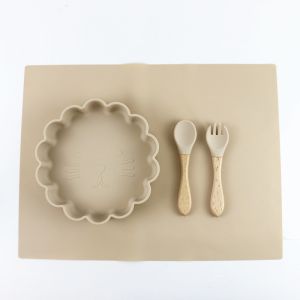 Waterproof Non Slip Silicone Baby Bowl Set With Customized Logo