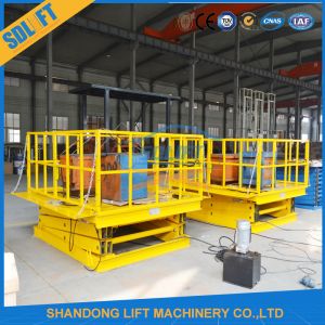 Galvanizing Stationary Hydraulic Scissor Lift Cargo Elevator With CE
