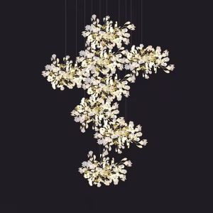 Buy cheap Ceiling Mounted Contemporary Staircase Gingko Chandelier OEM from wholesalers