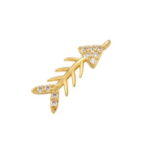 Buy cheap Zircon Fish Bone Charm product