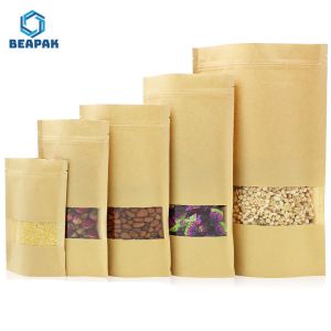 Buy cheap Aluminum Foil Biodegradable Stand Up Kraft Zipper Pouch Bags product