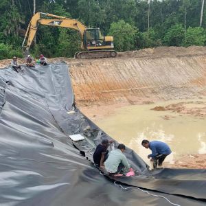Buy cheap Black Green HDPE Geomembrane Pond Liners 1.5mm for Dam Construction and Protection from wholesalers