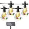 Buy cheap Outdoor String Lights 50Ft 24 Bulbs LED Patio Lights String E12 Hanging Sockets Waterproof IP65 Diamond Shaped Festoon Lights from wholesalers