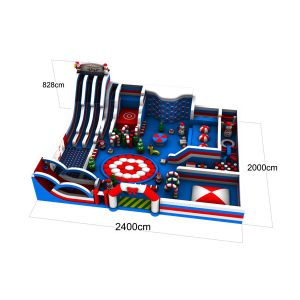 Buy cheap Customized Inflatable Theme Park Fire Resistance With Screen Printed product