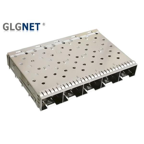 Quality 10G Ethernet Applied 5 Ports Ganged SFP+ Cage Socket pair with 20PIN SFP+ Connector for sale