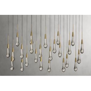 Buy cheap 50"L Rain Pendant Light 50W Linear Chandelier For Dining Room from wholesalers