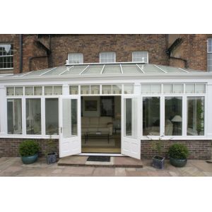 Buy cheap Waterproof Aluminum Frame Glass House Prefab Greenhouse with Customized Size Features from wholesalers