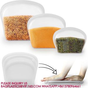 Buy cheap Silicone Bag Quart Reusable Food Storage Bags Freezer Sous Vide Container Oven Microwave from wholesalers