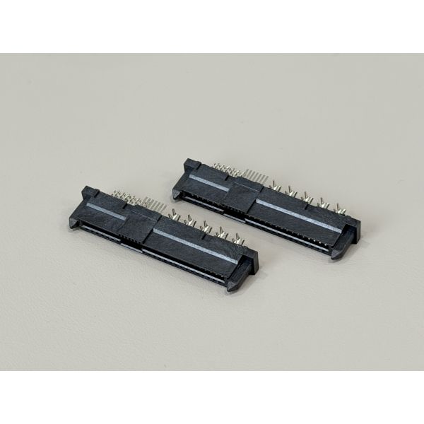 High-Speed SAS 29P IDC Female Cable Connector 180° with Peg, Phosphor Bronze Terminals & Gold G/F Contact | Electrical Signal Connector for PCB &