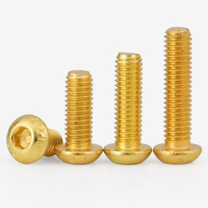 M5-M100 Copper Brass ISO7380 Hex Socket Button Head Security Cap Screw Bolt for