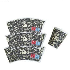 Buy cheap Custom Printed Hot Beverage Drink White Paper Coffee Cup Fan With PE Coated from wholesalers