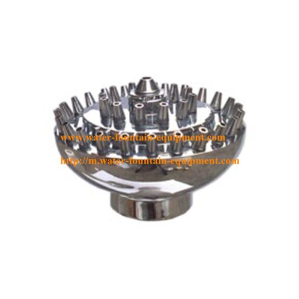 Quality Big Base Fixed Flower Water Fountain Nozzles Brass / Brass Chromplated for sale