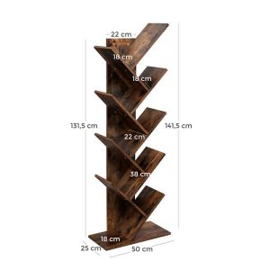 Buy cheap Unique Design Bookshelf for Sale, Wooden Book Storage Shelf, Rustic Bookcase, Home Office Book Tree, LBC11BX from wholesalers