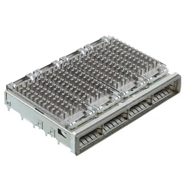 Quality TE 2174754-2 QSFP Cage Ganged (1 x 4) with Heat Sink Connector 14 Gb/s Right Angle for sale