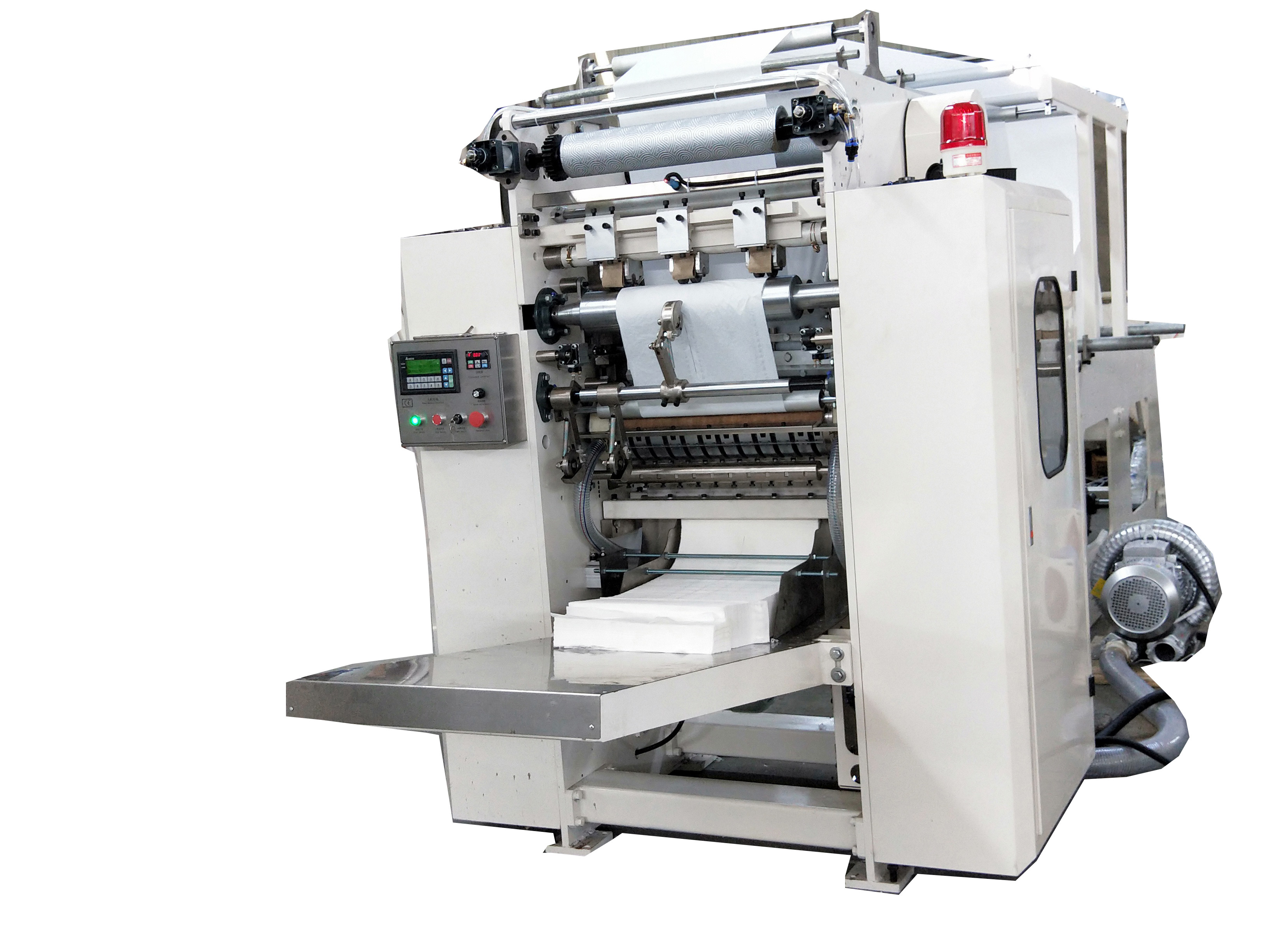 Buy cheap Automatic V Fold Hand Towel Folding Machine Helical Blade Shear from wholesalers