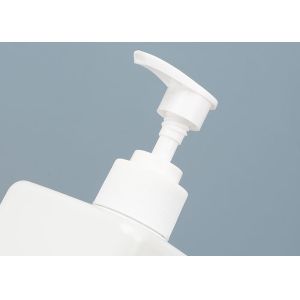 White Square Empty Plastic Bottles With Lockable Pumps 400ml