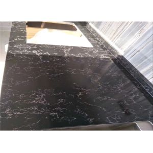 Buy cheap Black Bloom Artificial Quartz Prefab Stone Countertops Unique Style from wholesalers