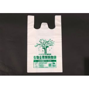 Buy cheap Compostable Cornstarch Single Layer Laminated Biodegradable T Shirt Bags from wholesalers