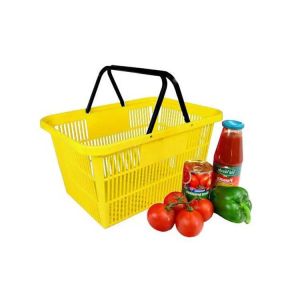 Buy cheap Factory Custom plastic yellow supermarket shopping basket yellow basket from wholesalers