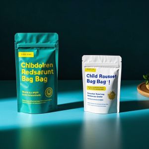 Child Resistant Zipper Bag Heavy-duty Plastic Composite Packaging Custom Sizes &