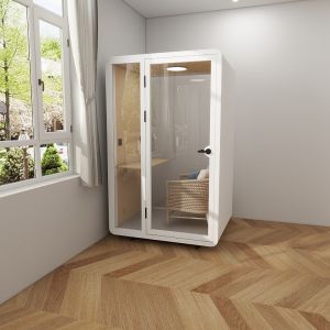 Buy cheap Double-walled Soundproof Booth with LED Lighting and Built-in Ventilation System for Prefabricated Work Pod from wholesalers