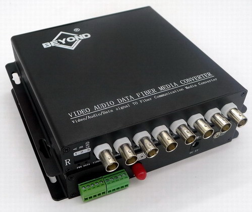 Quality 8 channals HDTVI+Audio to Fiber Optic Converter for sale