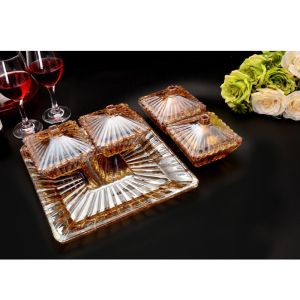 Buy cheap Supermarket Dessert Chocolate Candy Glass Split Trays from wholesalers
