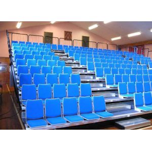 Buy cheap Customized Retractable Indoor Bleachers Retractable Audience Seating Upholstered GYM from wholesalers