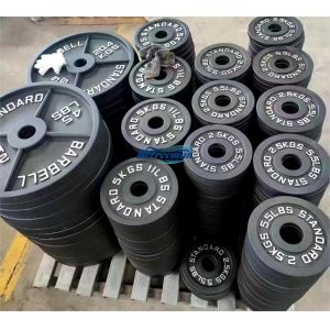 Buy cheap Gym High Quality Four Rib Cast Iron Barbell Weight Plates for Gym in LBs/KGs (Bulk Production) from wholesalers