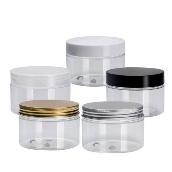 Quality Customized Transparent Cosmetic Plastic Jars with Customizable Printing for sale