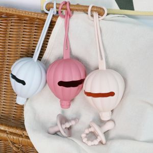 BPA Free Safe Silicone Pacifier Case Holder Hot Air Balloon Shape pacifier pouch