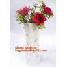 Buy cheap artificial foldable pvc decorative wedding plastic vase,pp plastic flower sleeve bag,pp transparent flower single rose s from wholesalers