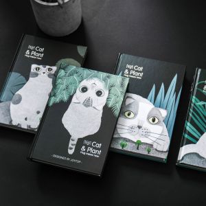 Personalized Custom A5 PU Leather Cover Dotted Notebook with Elastic Band and